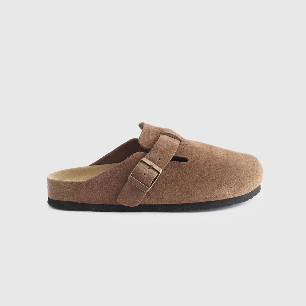 Quince Brown Suede Mules